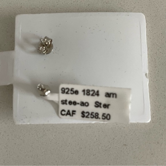 Sterling Silver 925 Cabachon Amethyst Earrings - Picture 6 of 8